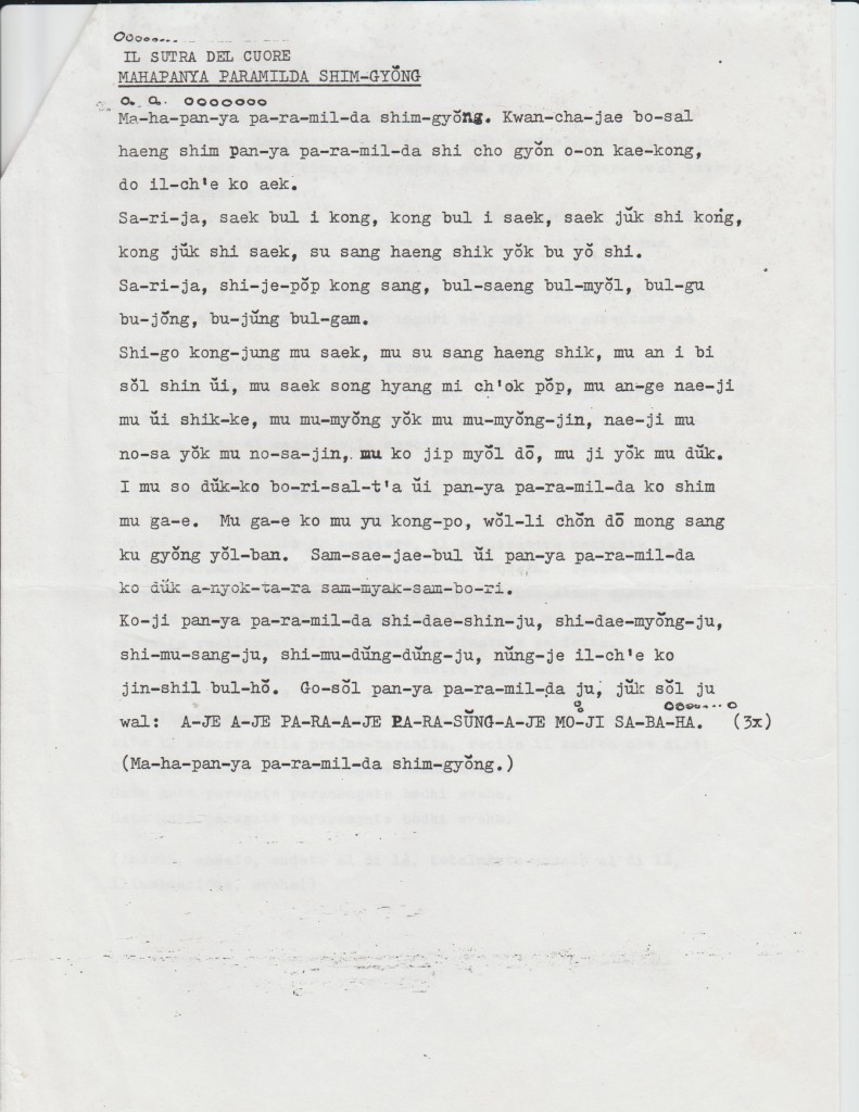 Maha Prajna Paramita Hrydaya Sutra - italiano e coreano.2